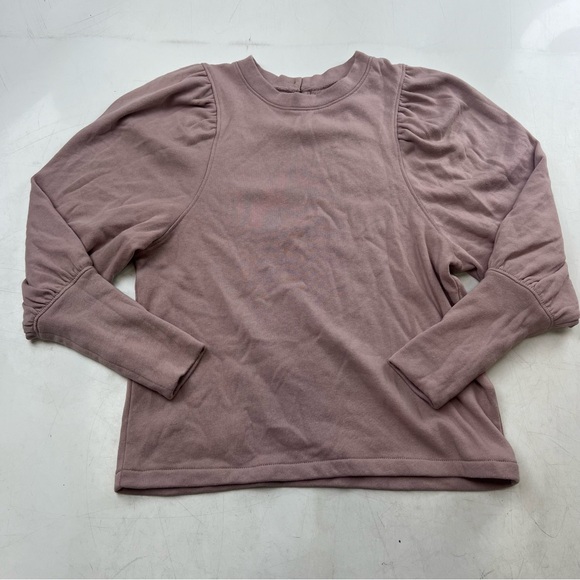 Madewell women’s pink puff sleeve shirt XXS NWT L130-29 - Picture 2 of 6